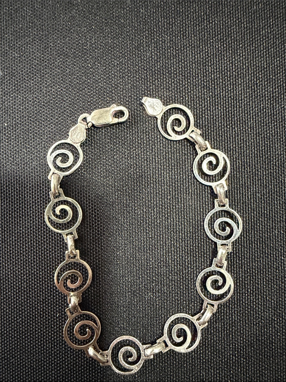 Silver Spiral Link Bracelet - Elegant Women's Jewelry